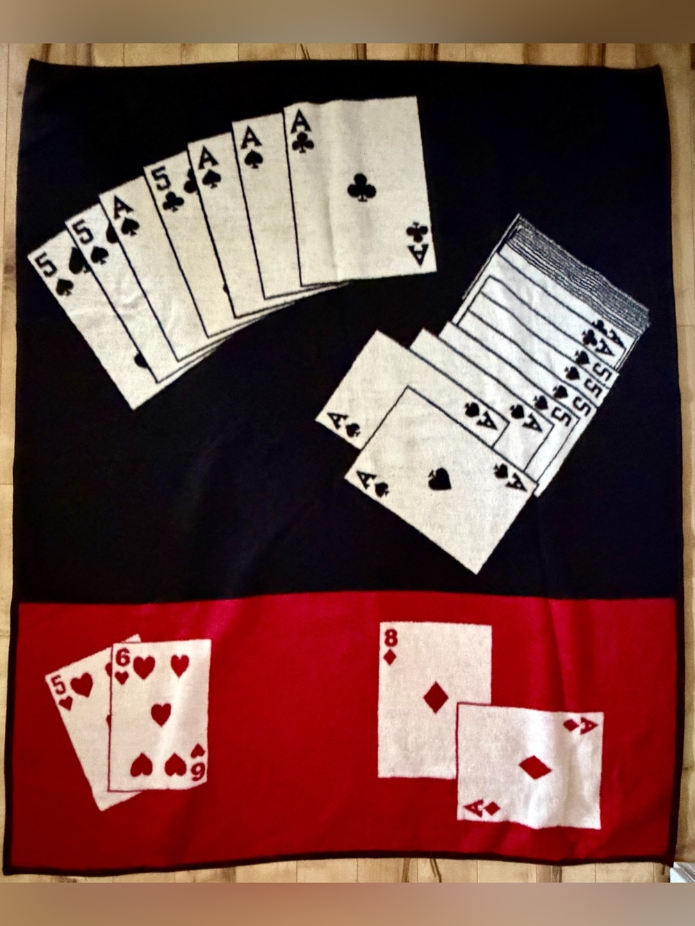 Vintage deck of cards blanket